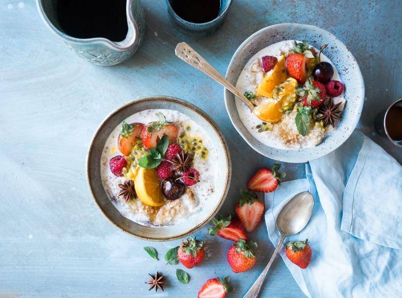 yoghurt bowls with fruit on table | photo credit: brooke lark