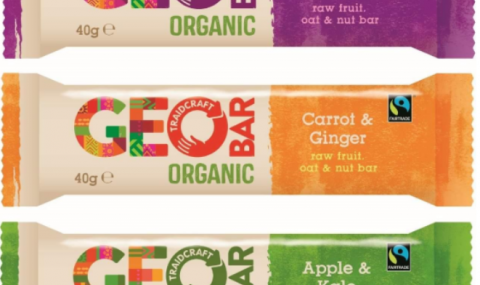 Fruit & nut bar with veggie flavors, by GEO bar