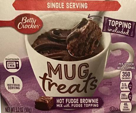 Betty Crocker hot fudge brownie-in-a-mug mix