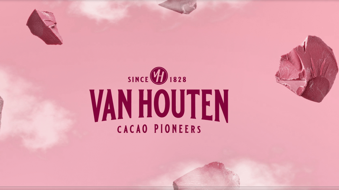 Van Houten ruby chocolate drink powder