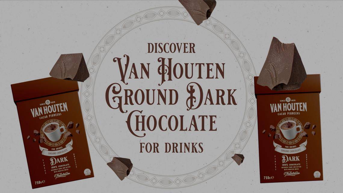 Van Houten Dark Ground Chocolate drink video