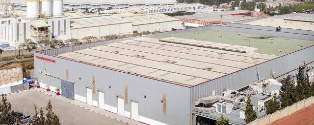 Top view of Barry Callebaut’s chocolate and compound factory in Casablanca, Morocco