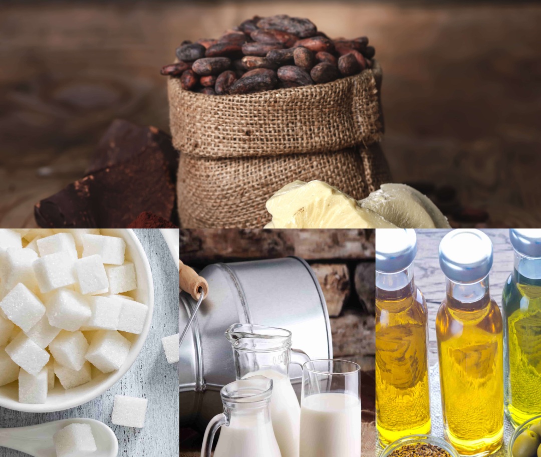 Cocoa and non-cocoa ingredients