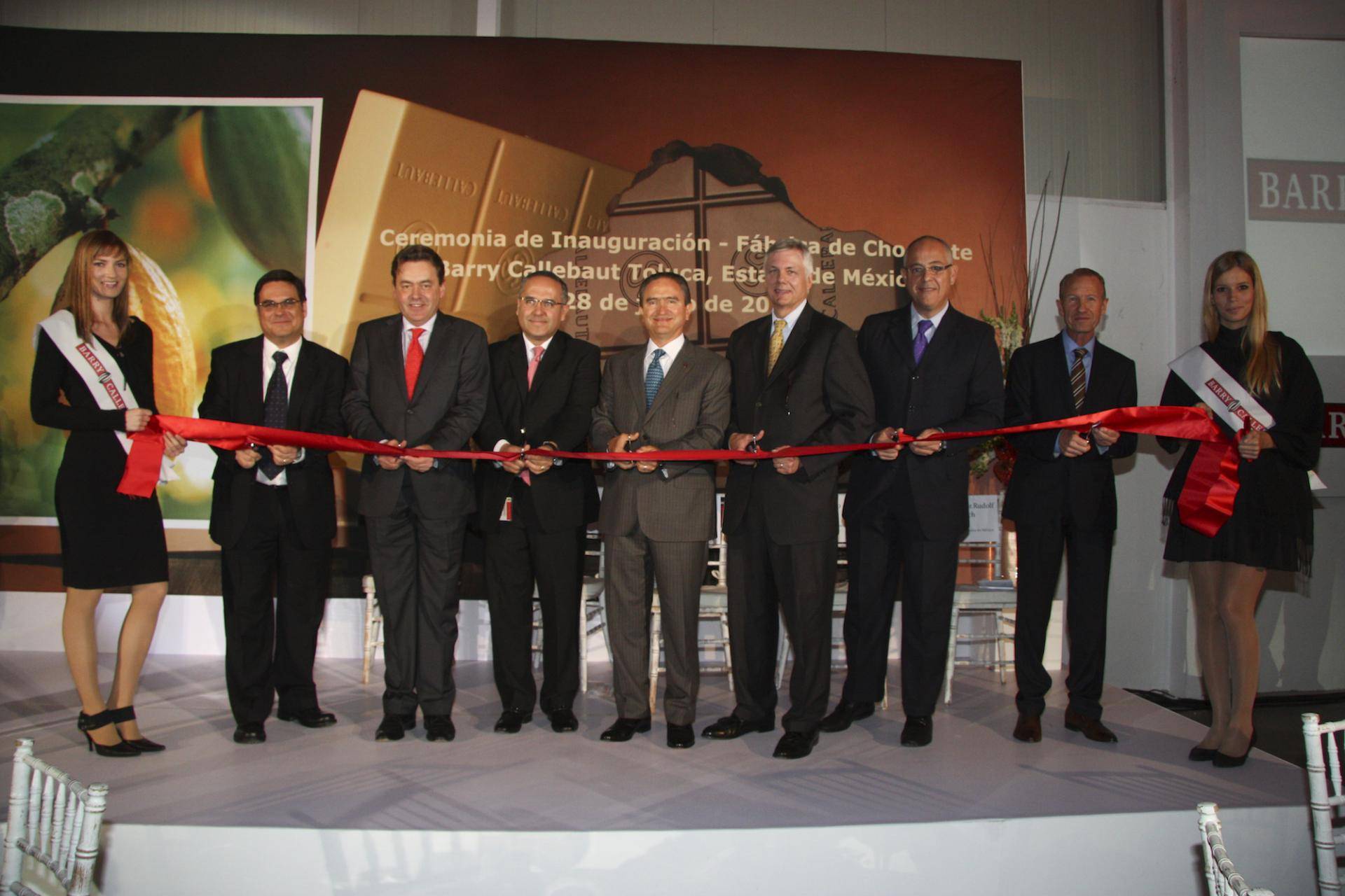 Cutting the ribbon