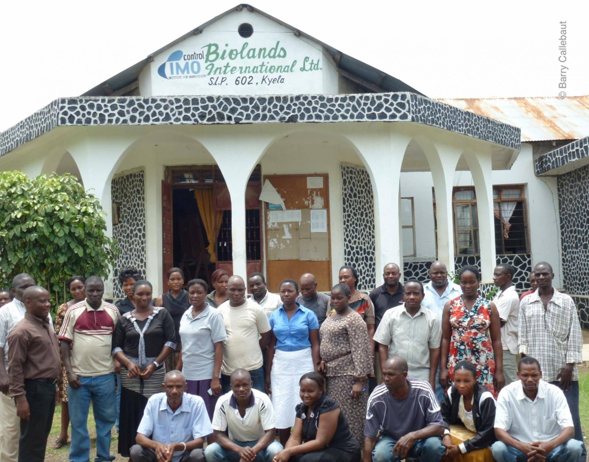 Biolands staff in front of the office in Kyela, Tanzania