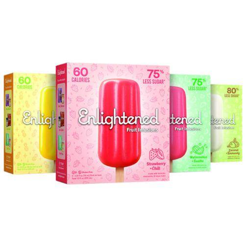 Enlightened fruit infused ice cream sticks