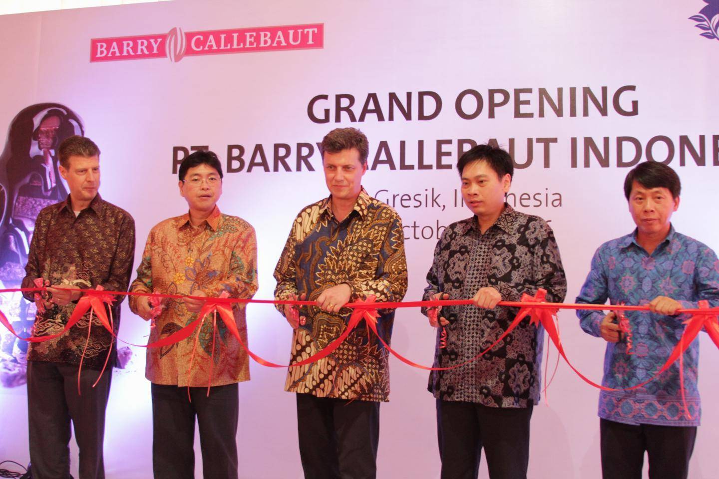 Cutting the ribbon