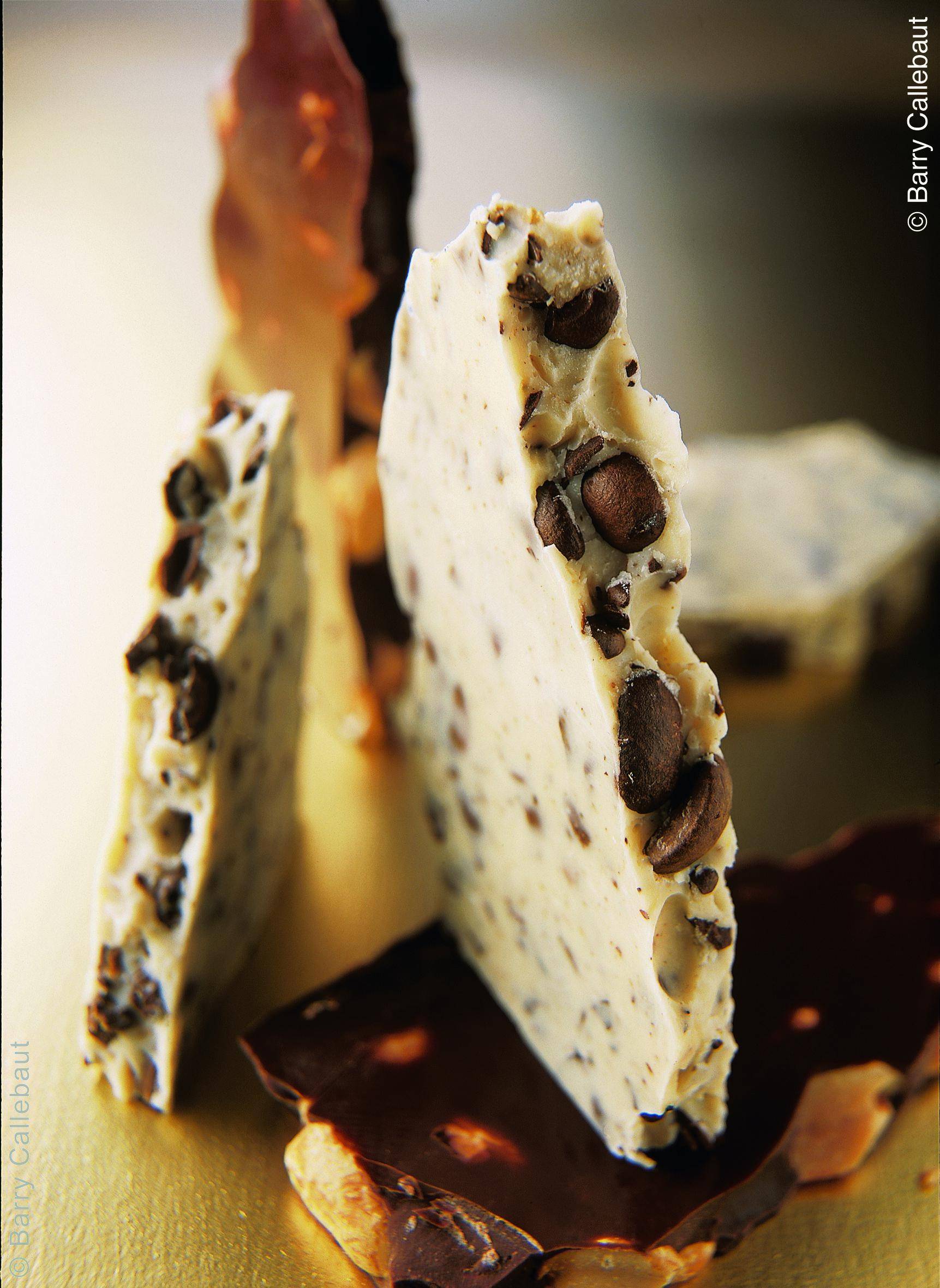 White chocolate with almonds