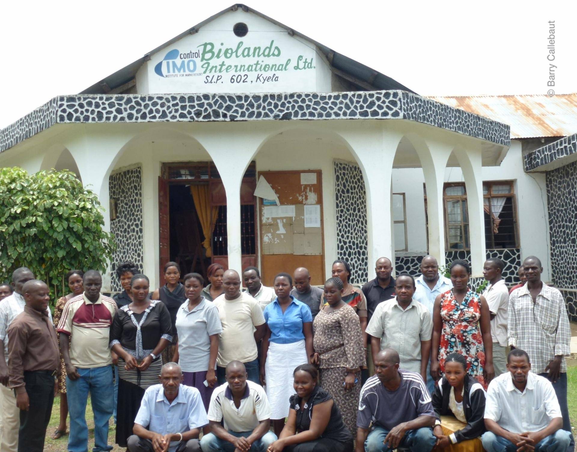Biolands staff in front of the office in Kyela, Tanzania
