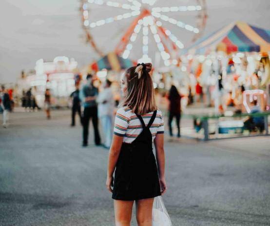 Girl at Amusement Park