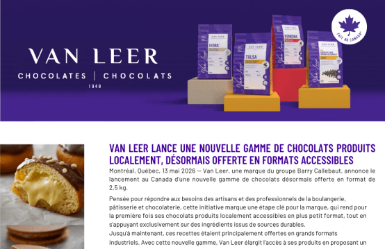 Van Leer Press Release French
