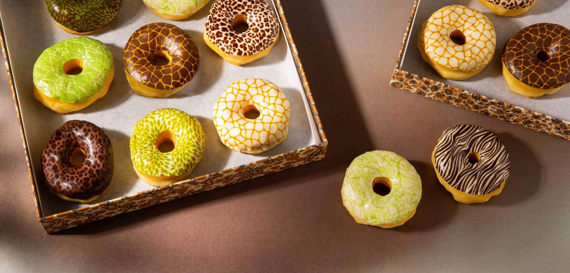 Donuts with printed glazing