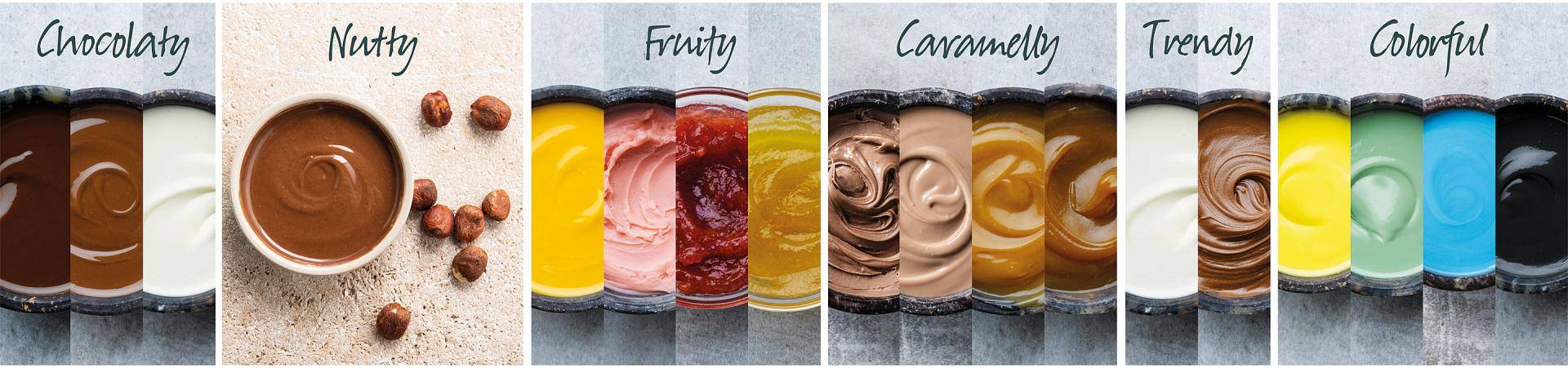 Ice cream fillings compound coatings