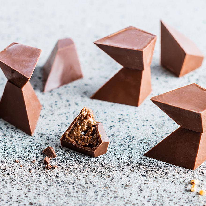 Sustainable chocolate pralines