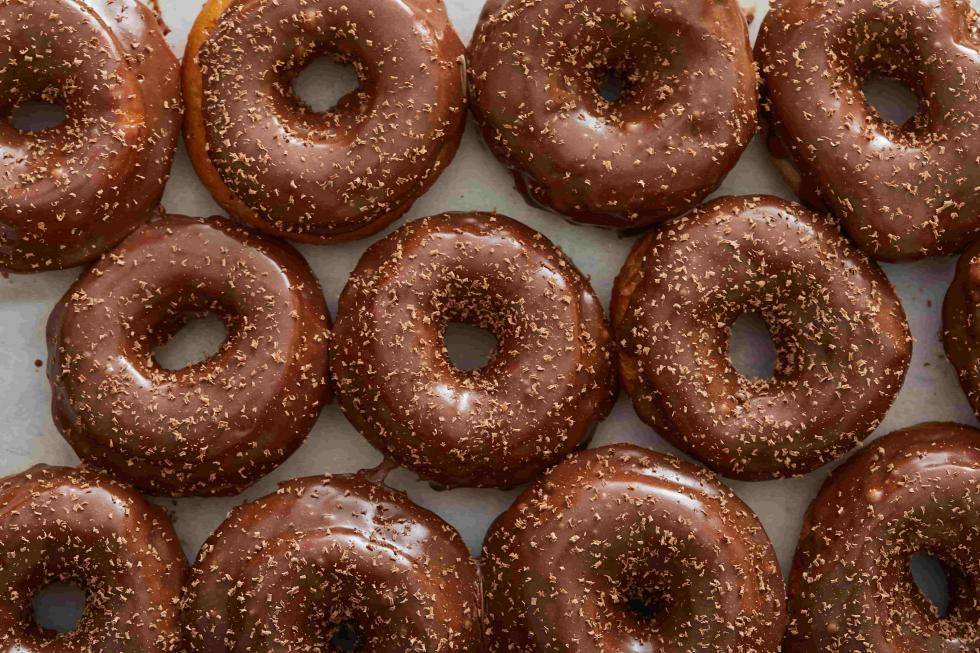 milk chocolate donuts