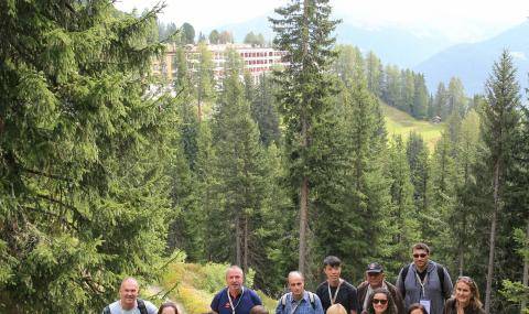 Chairman's Award winners 2018 hiking in Davos