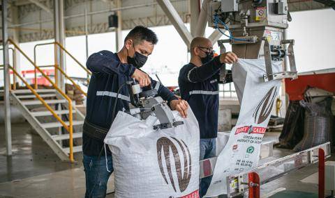 Cocoa Beans packaging area - Taycan, Barry Callebaut’s new home in Ecuador