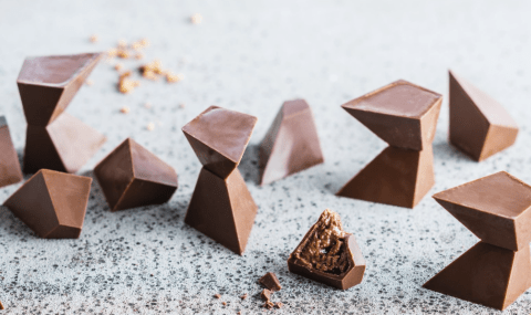 Prism-shaped Chocolate Gems