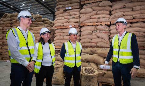 the warehouse has a capacity of nearly 40,000 MT of cocoa beans