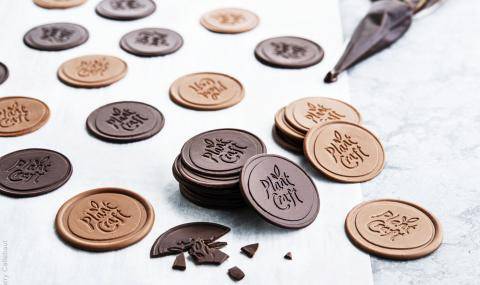 Tablets Coins Milk Dark Chocolate plant based dairy