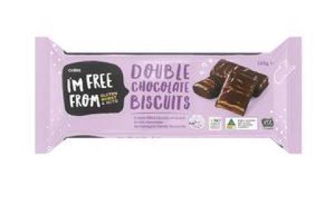 Coles I'm free from sugar chocolate biscuits