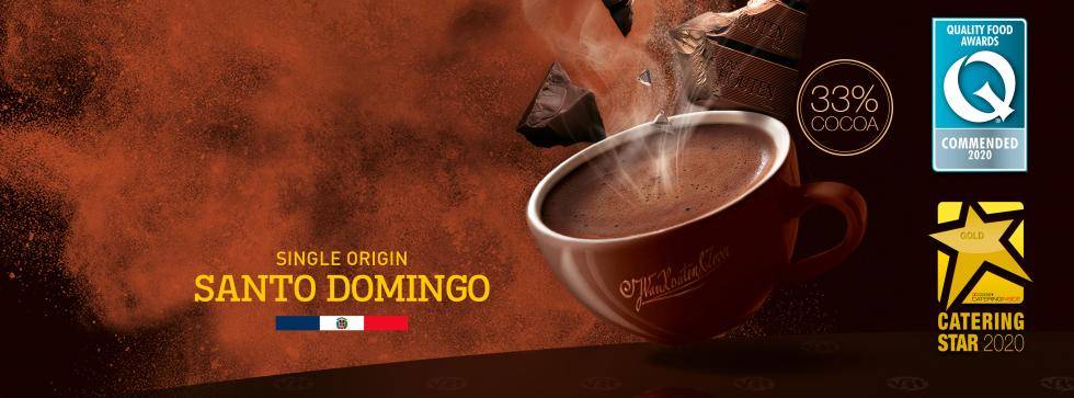Van Houten Santo Domingo - banner - hot chocolate drink