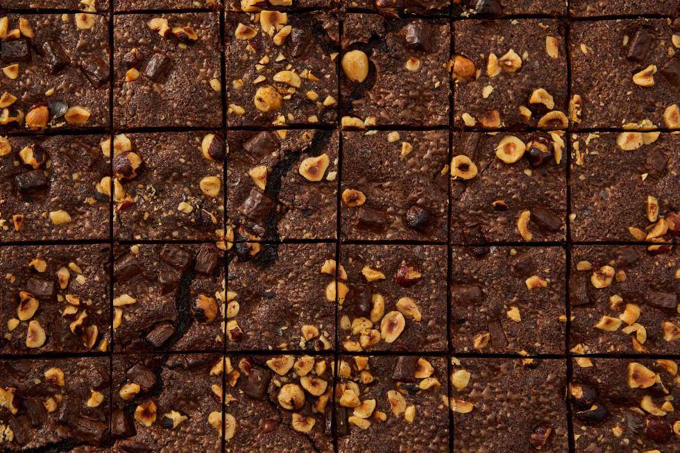 fudgy brownie with nuts