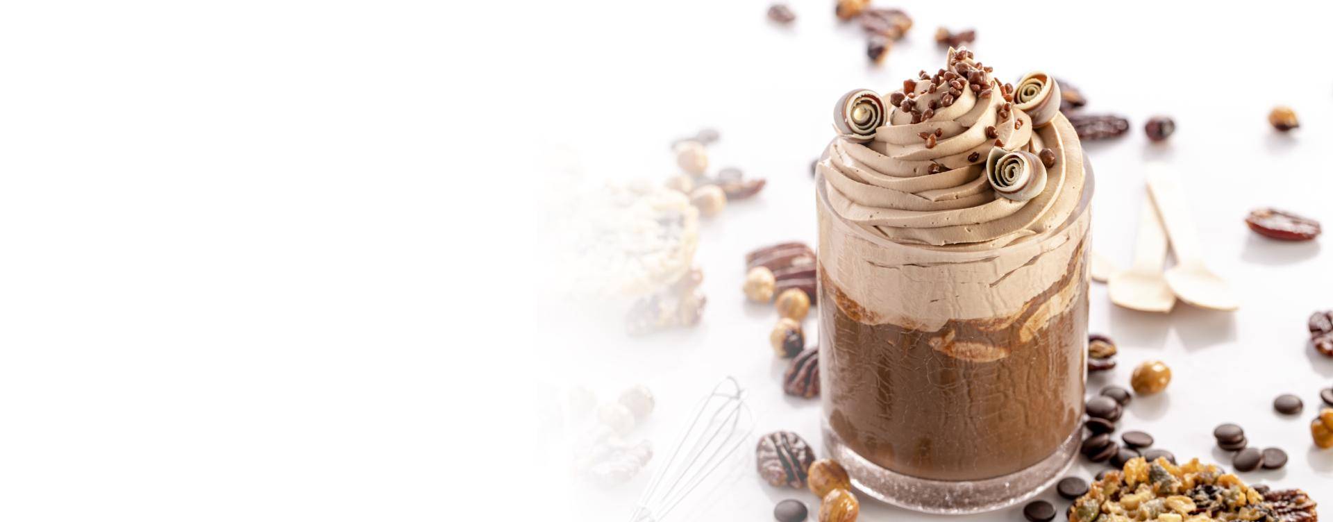 hot chocolate in glass