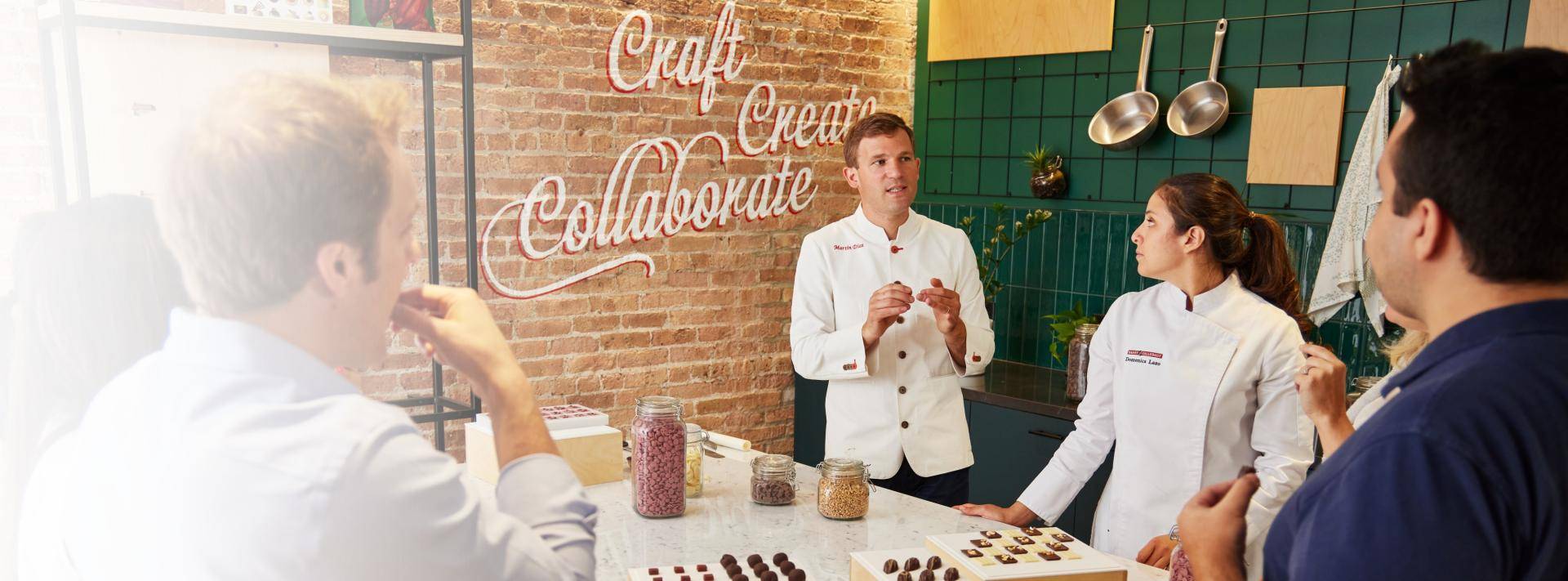 chef martin diez explaining to an audience