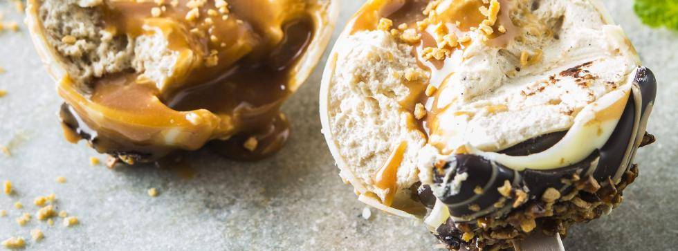 Ice cream and Caramel are a delicious combination