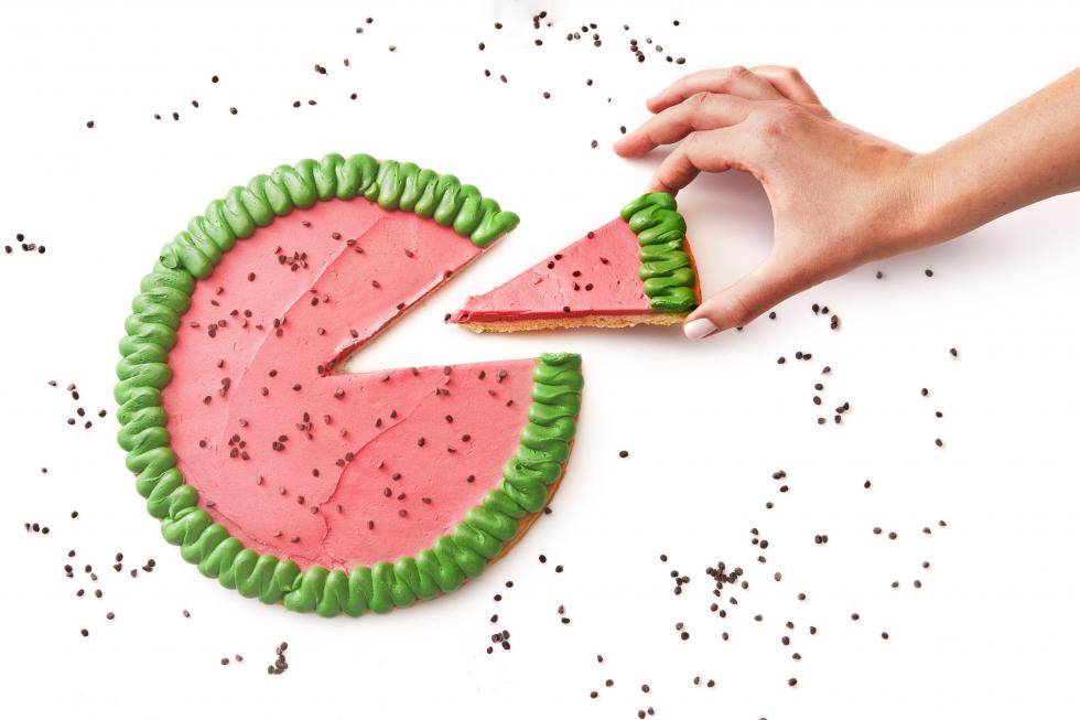 watermelon cookie cake