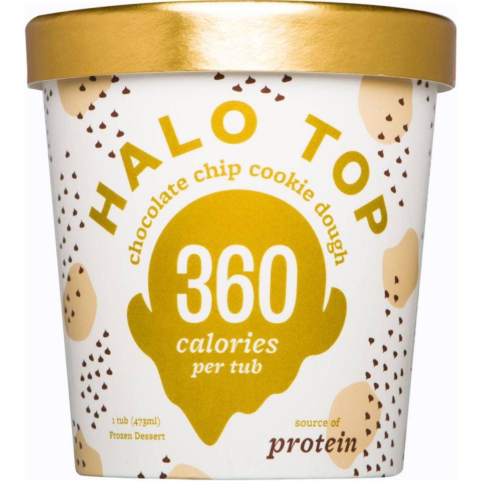 Halo Top chocolate chip cookie dough ice cream