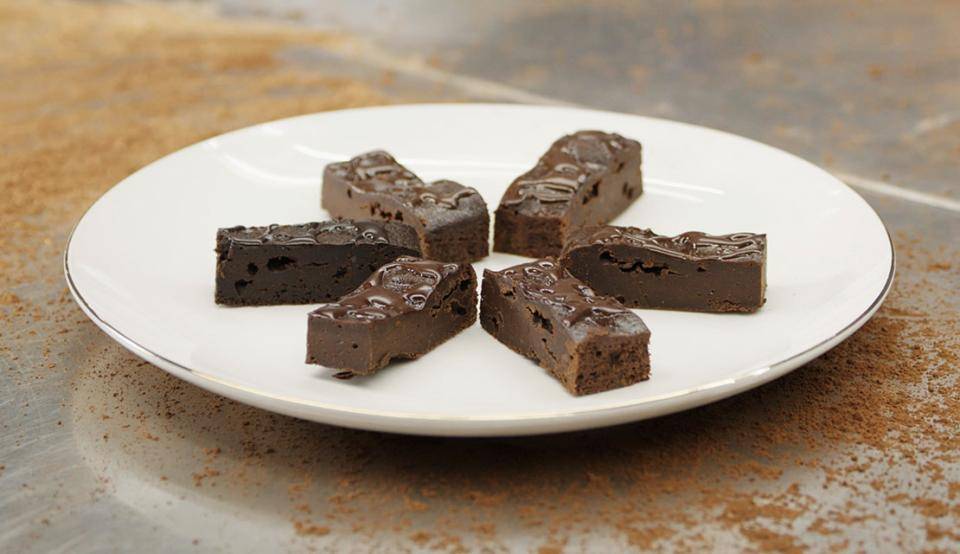 Brownie bars created with Natural Dark and Standard natural cocoa powders