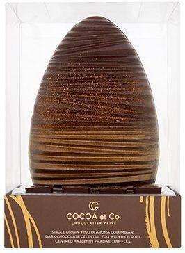 Dark chocolate Easter egg by Cocoa et co - adding a touch of gold