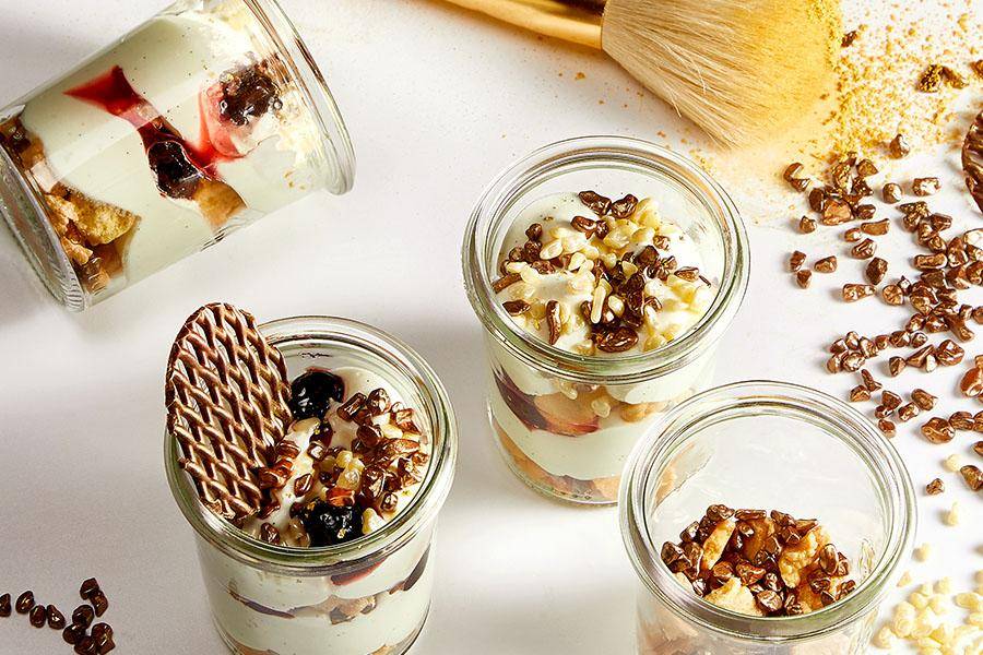 Metallic sprinkles desserts