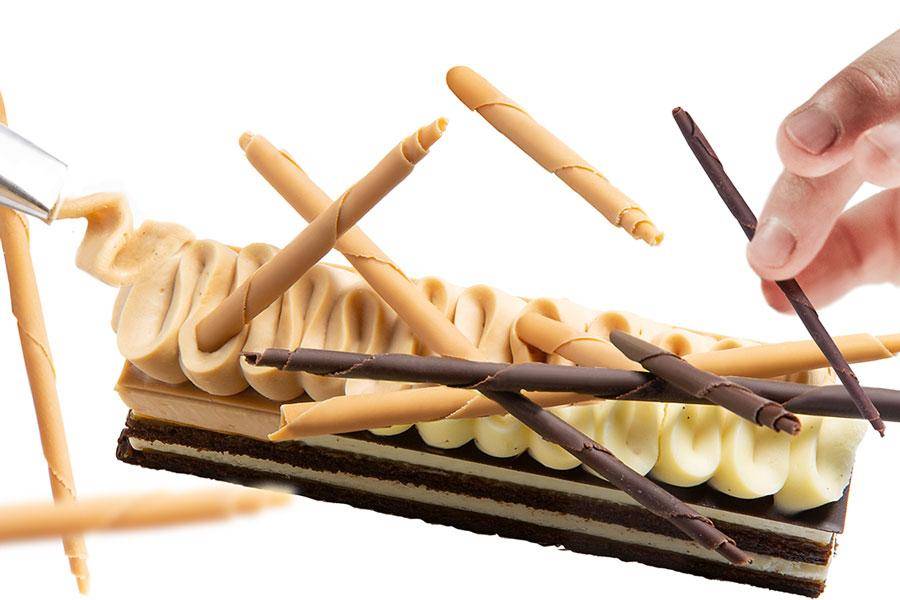 Gold Schokoladen-Schnitte