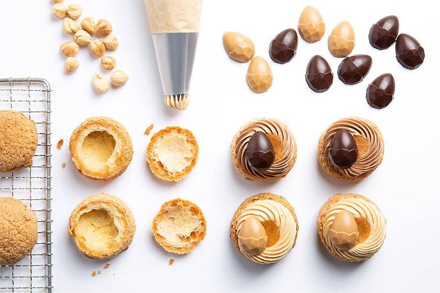 Easter hazelnut choux