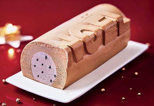 coffee and hazelnut buche