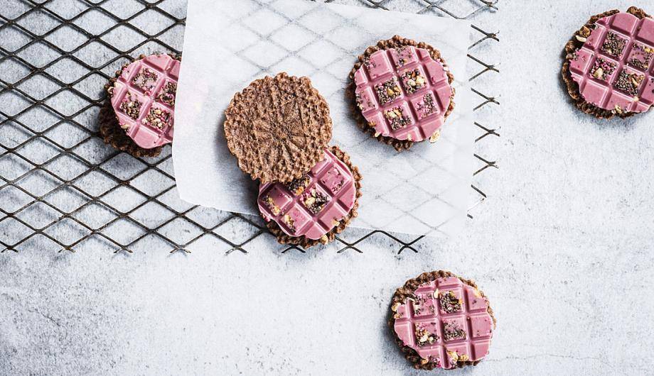 ruby chocolate waffles
