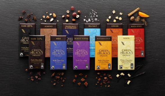 Green&Black's organic chocolate bars - confectionery