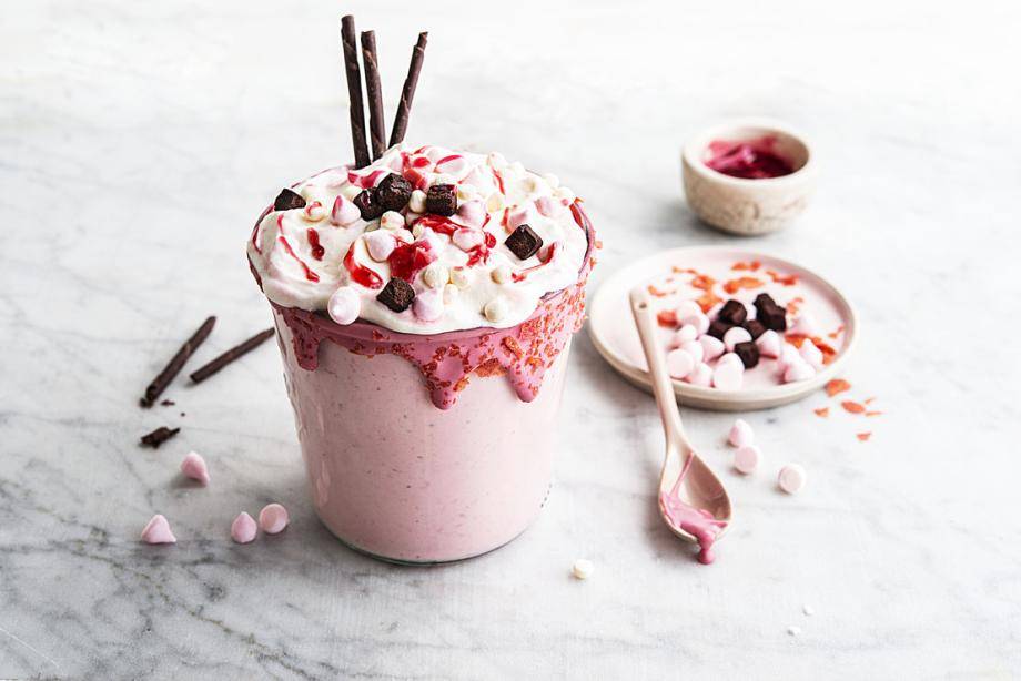 Ruby pink milkshake