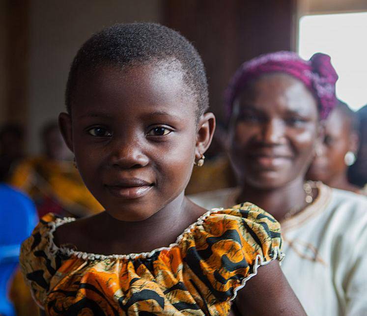Little girl from cocoa farming community
