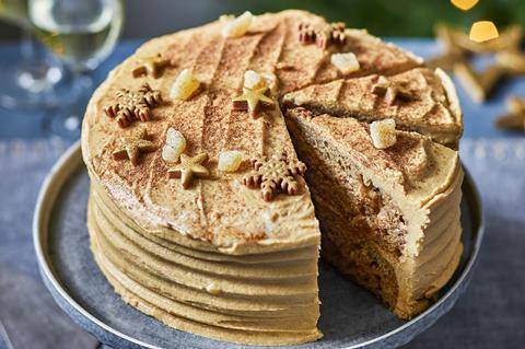Tesco’s plant-based Ginger Chai cake (UK)