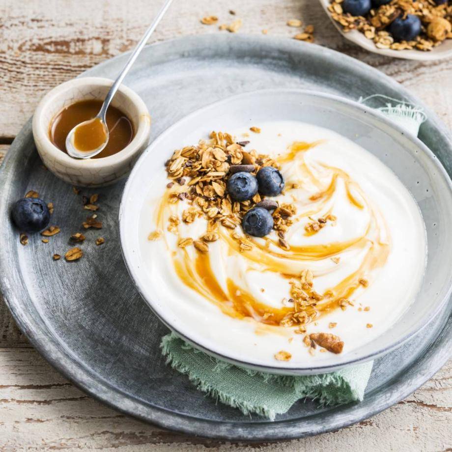 Caramel yogurt swirl