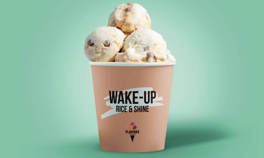wake-up rice & shine on an ice cream pint