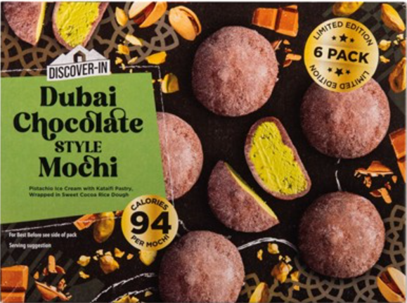Aldi Dubai Chocolate Style Mochi