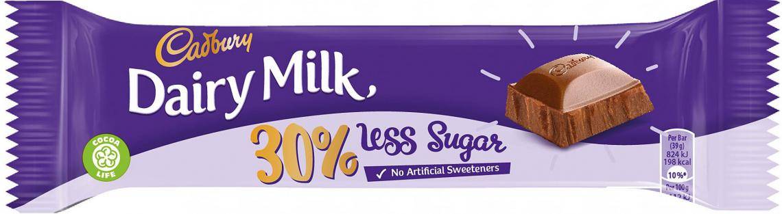 Cadbury Dairy Milk 30 percent less sugar