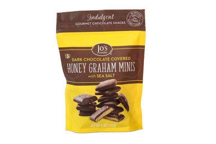  Jo’s Candies Dark Chocolate Covered Honey Graham Minis with Sea Salt 