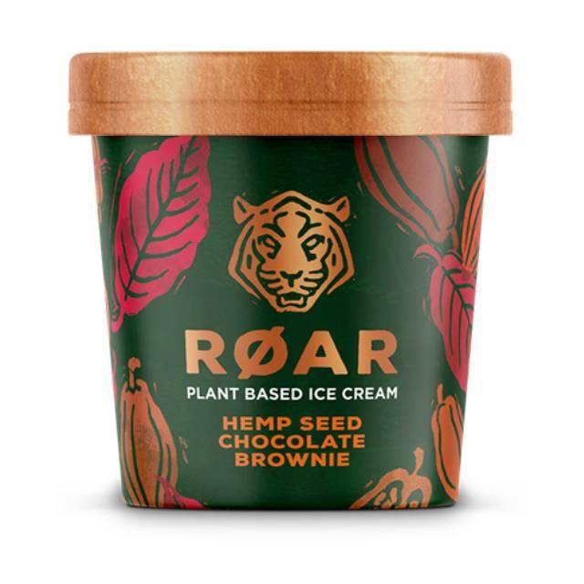 Roar (United Kingdom): an extra-indulgent hazelnut and chocolate cookie ice cream. Hazelnut-based.