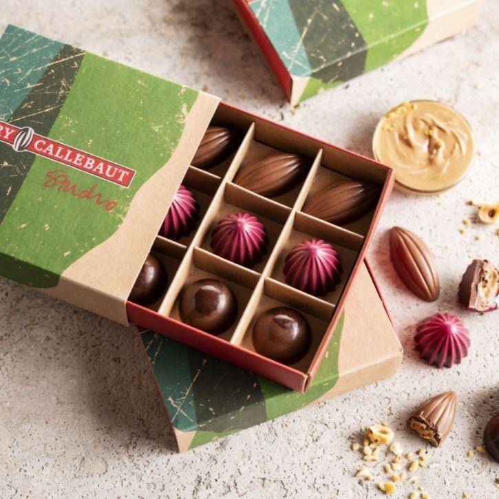 Plant-based chocolate praline box